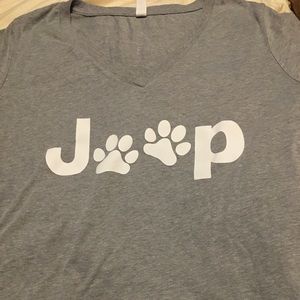 Jeep dog prints t-shirt